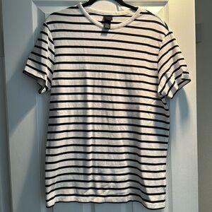 H&M knit cotton stripe shirt